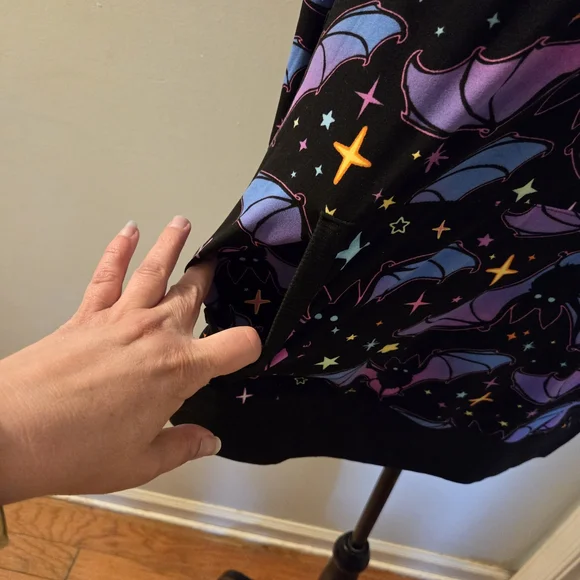 Colorful Bat Print Women's Hoodie - Picture 2 of 8